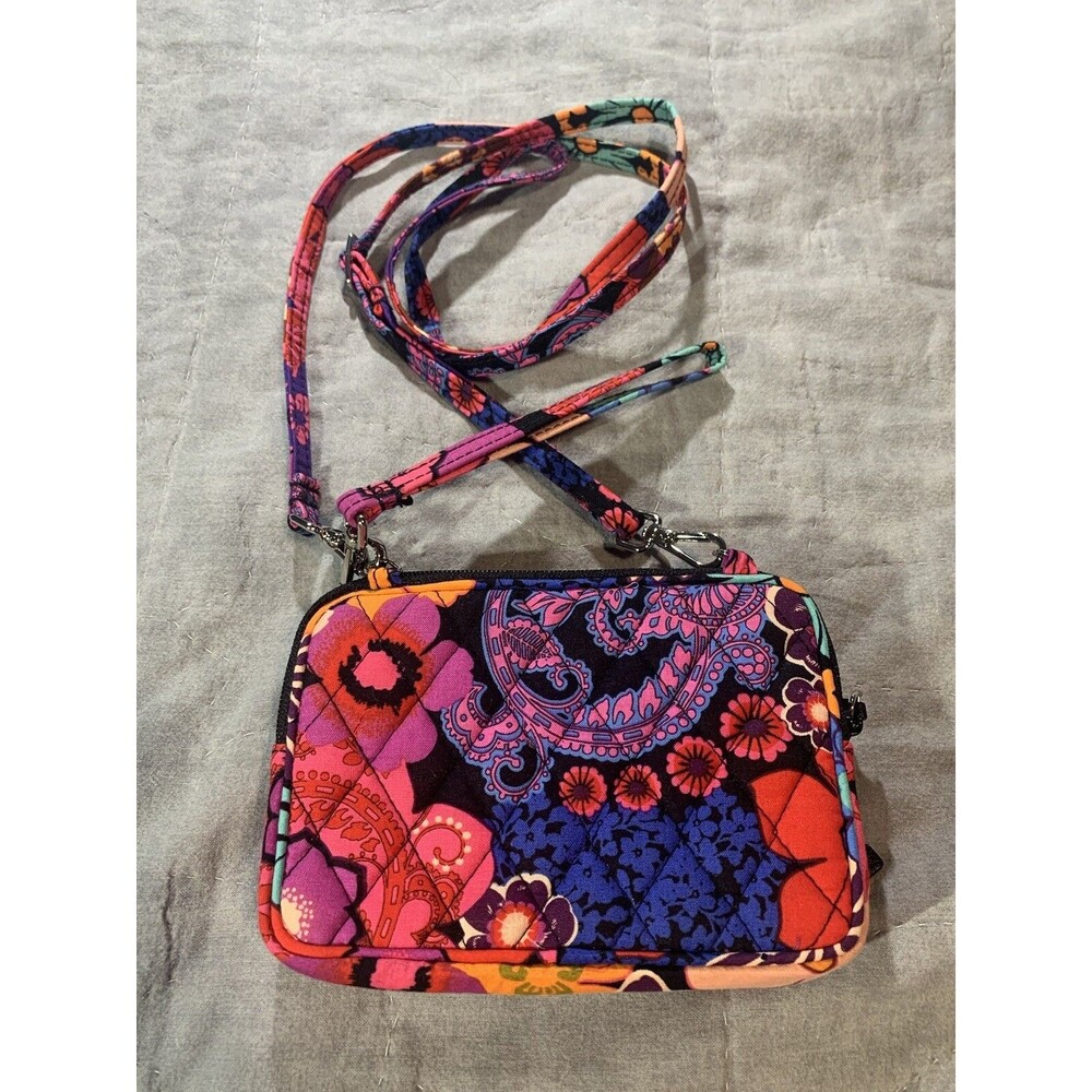 Vera Bradley Crossbody Handbag Multicolor Floral Bright Spring Color Bag